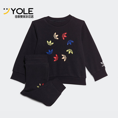 阿迪达斯婴幼童印花运动套装