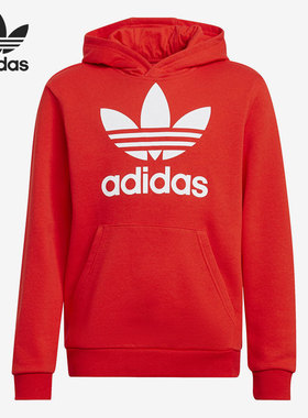 Adidas/阿迪达斯正品三叶草大童运动训练连帽卫衣H37764