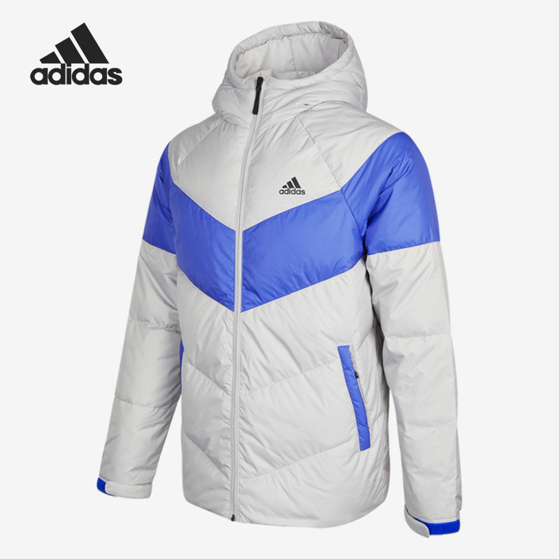 阿迪达斯冬季男子防风连帽羽绒服
