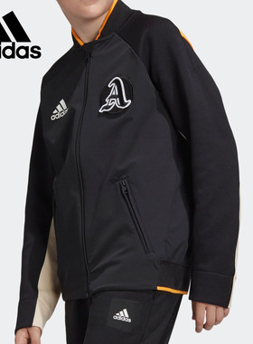 Adidas/阿迪达斯正品 夏秋新款大童运动训练梭织夹克 EJ8744