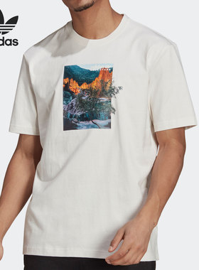Adidas/阿迪达斯正品三叶草夏季新款男女运动休闲T恤H09065