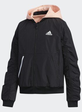 Adidas/阿迪达斯正品YG FL REV JKT大童装训练梭织夹克外套EH4122