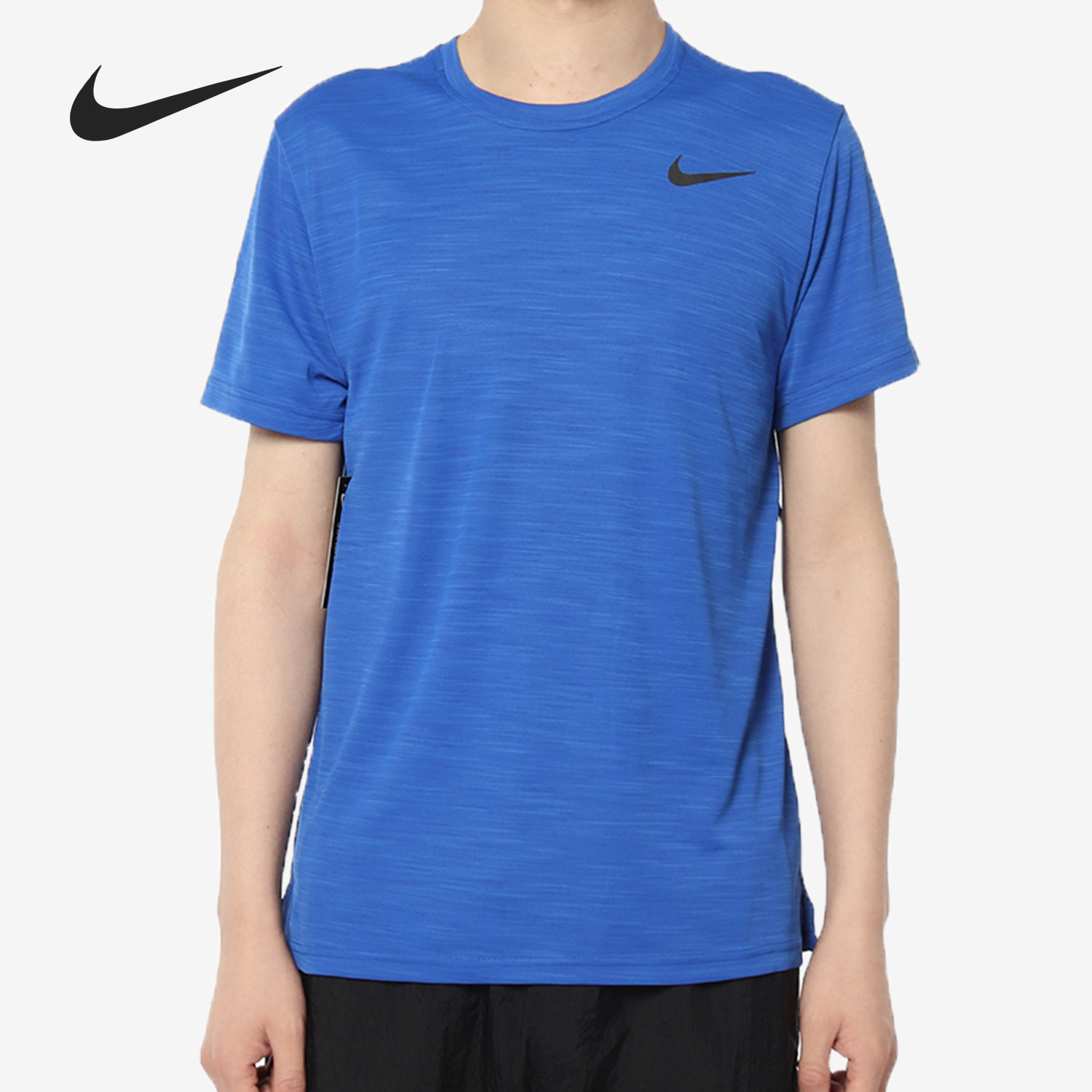 Nike/耐克正品男子夏季圆领透气吸汗训练纯色运动短袖T恤 AJ8022