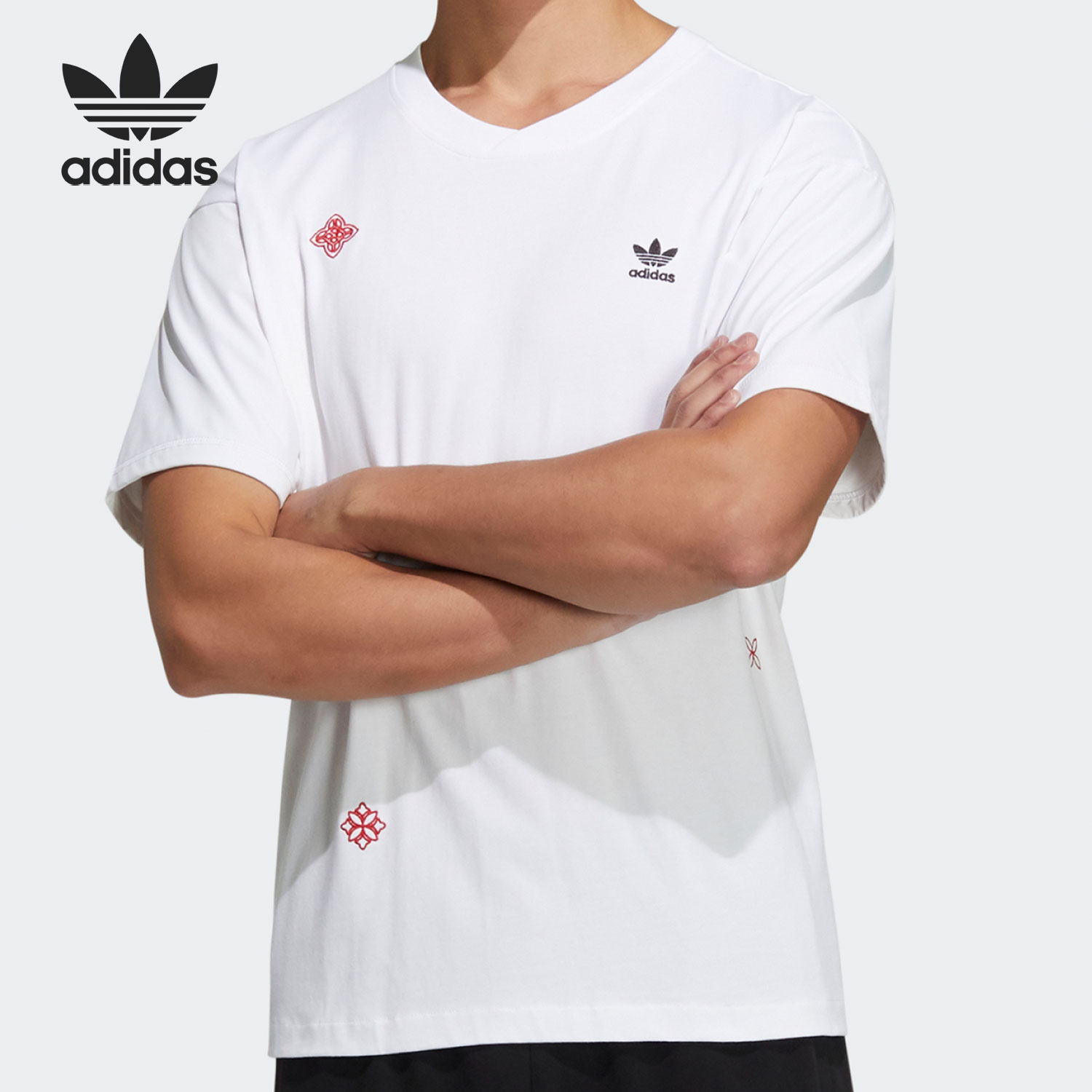 Adidas/阿迪达斯正品三叶草新款男子运动短袖T恤HD0327