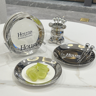 精致陶瓷吐骨碟垃圾盘桌面家用