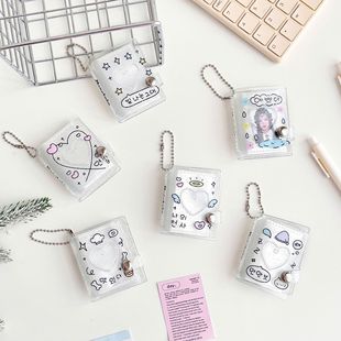 原创闪粉大1寸2寸卡册迷你证件照相册挂件收纳册追星爱豆小卡卡册