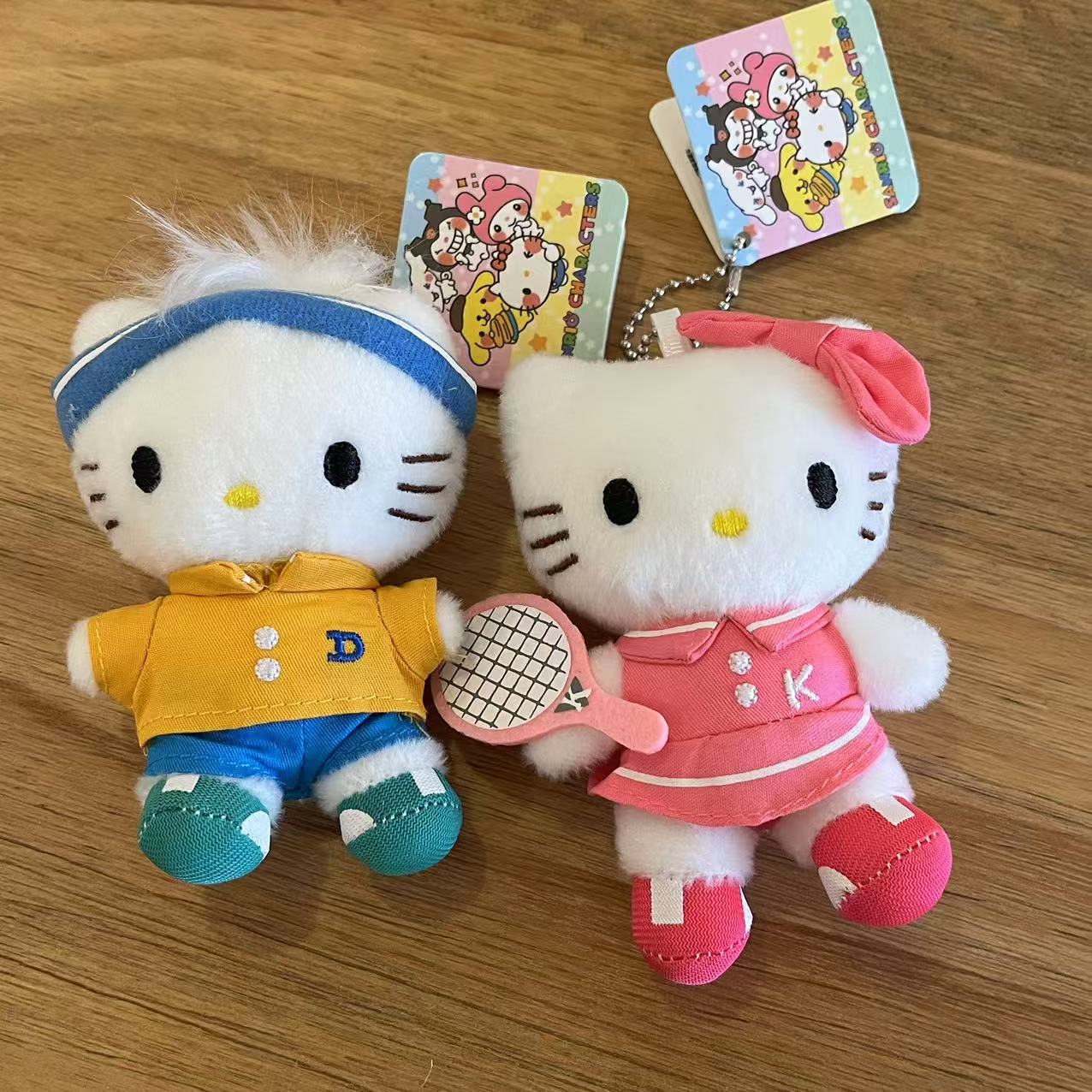 网球系列可爱hellokitty丹尼尔公仔情侣款书包包挂件钥匙扣小挂件