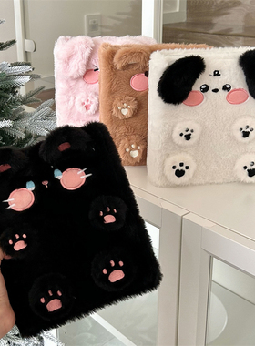 原创可爱小兔小狗猫咪小熊A6活页毛绒四宫格卡册相册小卡追星收纳