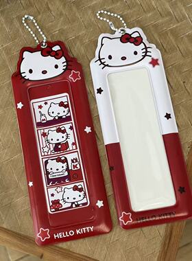 可爱猫咪人生四格PVC卡套追星爱豆小卡四4连拍收纳展示书包包挂件