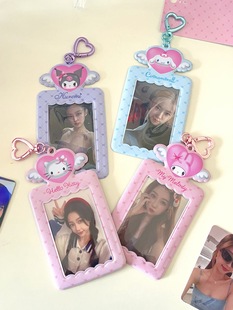 ins可爱猫咪兔证件学生公交卡三寸3寸卡套追星小卡饭卡钥匙扣卡包