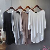 显瘦学生舞蹈练功服上衣 半袖 莫代尔V领纯色中袖 T恤女百搭宽松大码