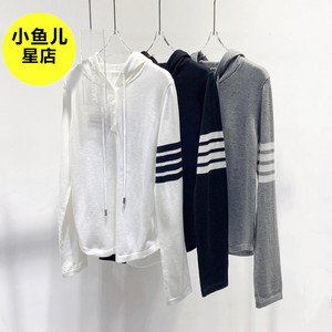五角星小狗连帽减龄针织衫女