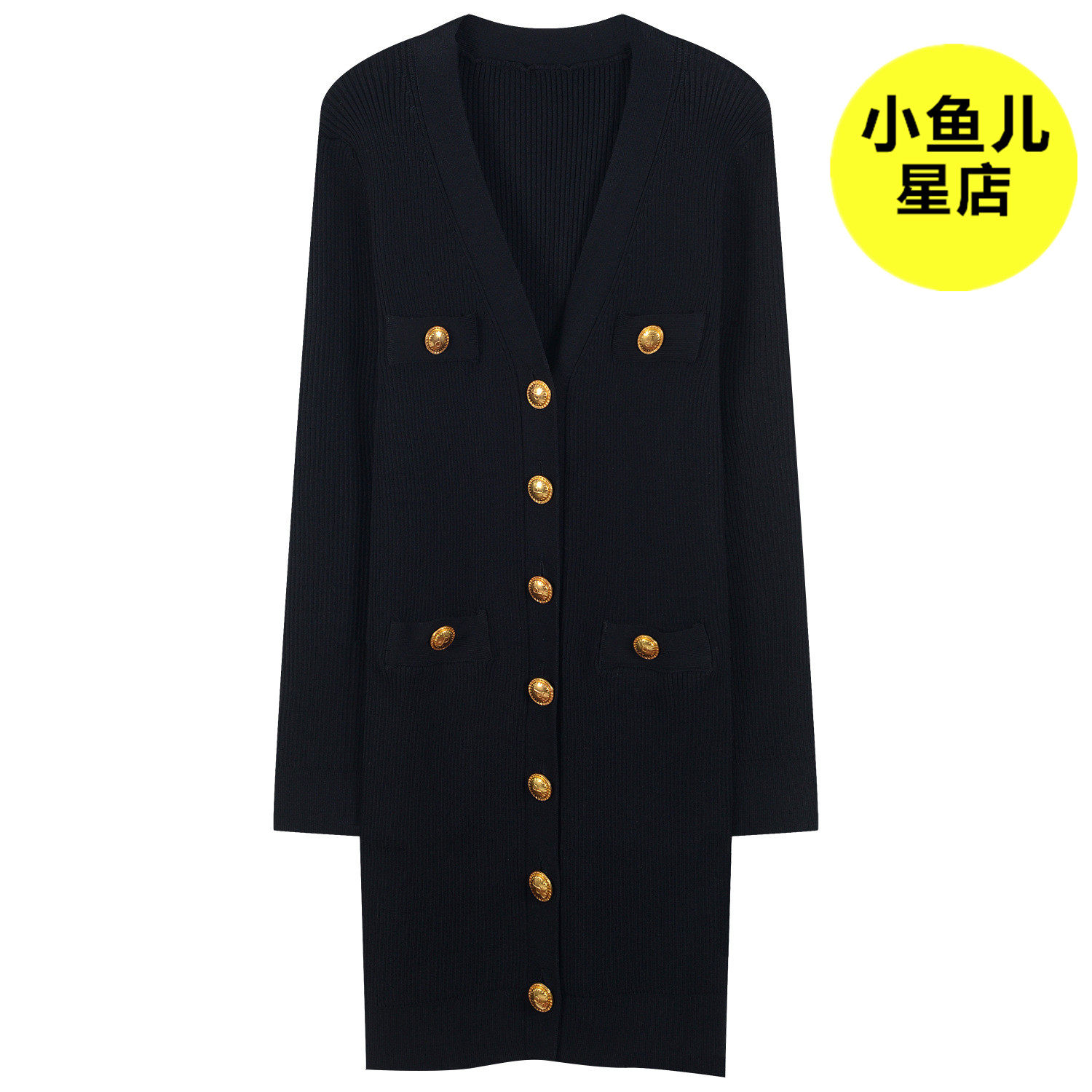 法式复古浪漫修身显瘦V领中长款打底针织连衣裙气质百搭短裙秋冬