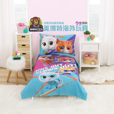 喵喵好伙伴Super Kitties 美国正品迪士尼四件套床单超级小猫战队