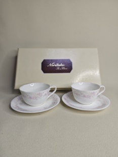 日本进口中古瓷器全新正品则武Noritake咖啡杯一对