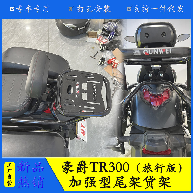 豪爵TR300尾翼加强型改装短款