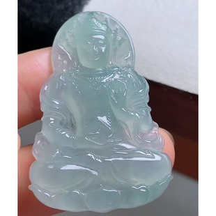 度母观音 30.2 冰晴底 雕工细腻45.4 5.3 种水足 A货缅甸天然翡翠