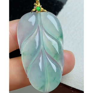 树叶 24.9 冰飘花 裸43.5 4.1 精灵剔透 A货缅甸天然翡翠
