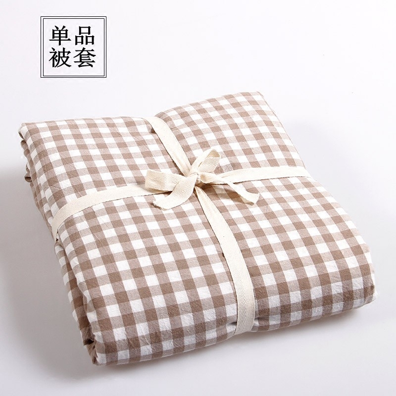 格子单被套单件定制纯棉被罩全棉学生订做床上用品水洗棉 被芯套