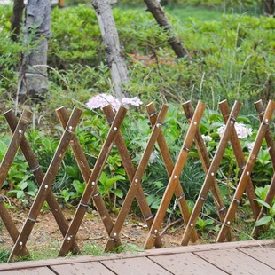 竹篱笆栅栏围栏户外伸缩竹片篱笆庭院菜园花园植物爬藤竹子花支架