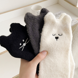 【3双装】期待下雪天可爱立体耳朵童趣穿搭澳绒中筒保暖