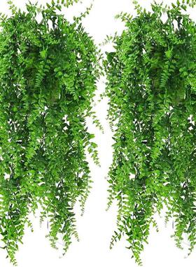 仿真壁挂波斯草藤条藤蔓悬挂绿色植物人造悬挂蕨类植物绿植装饰