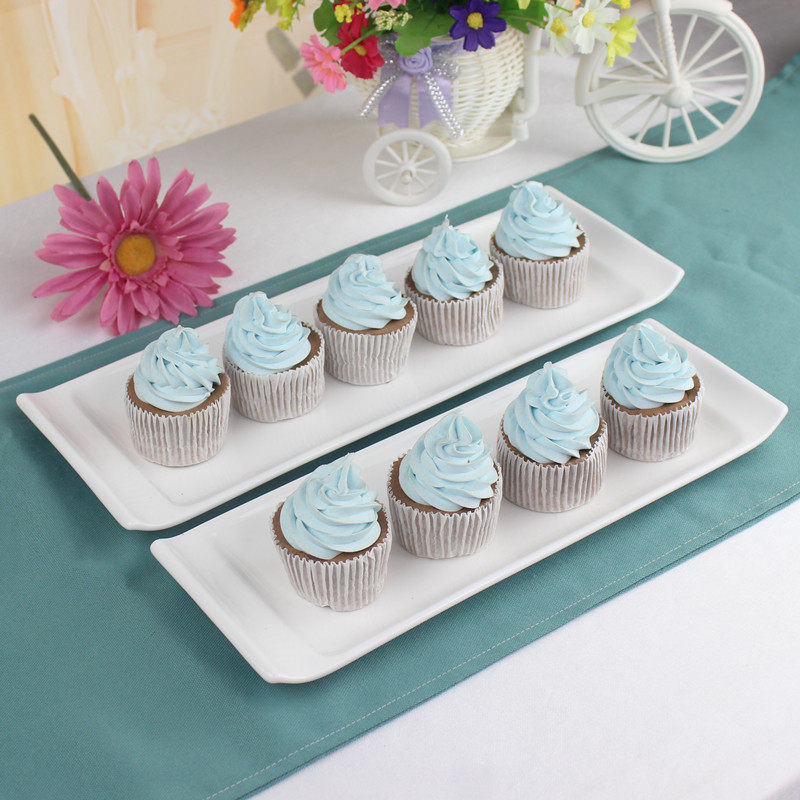 12/14/16寸凯旋长方盘低骨瓷陶瓷盘子寿司甜点蛋糕西餐餐具