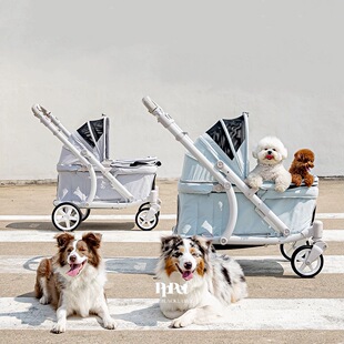 【送推车垫】韩国Pompolarr Pet宠物推车可折叠一体式中大型pppet