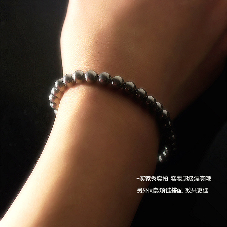 JAPAN METAL GERMANIUM RADIATION PROOF LADIES MENS BRACELET BALL BEADS BUDDHA BEADS PURE TITANIUM STEEL BRACELET HEALTH GIFT WRIST ACCESSORIES