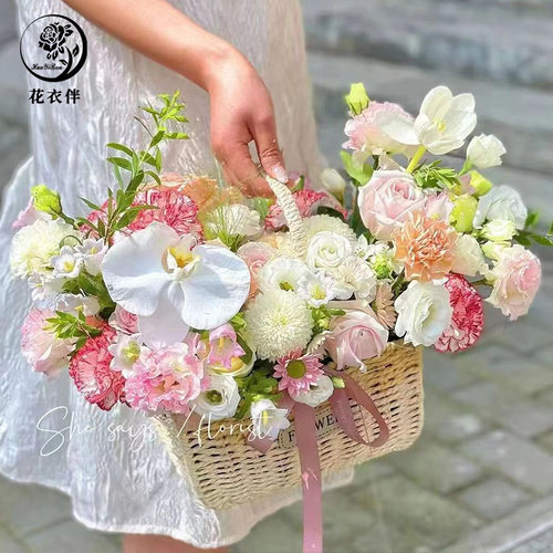 中秋节月饼草编藤编竹编织花篮