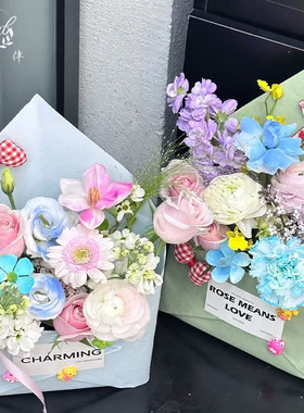 春日来信花束新款加厚牛皮包花纸