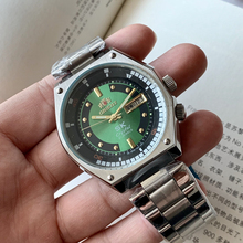 老款双狮全自动机械表男库存老手表日本大表盘空霸老款复古防水表