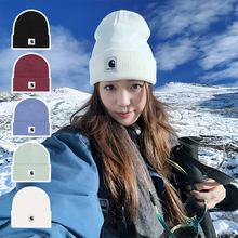 正品carhartt wip卡哈特帽子冷帽男女款冬针织帽大头围护耳毛线帽