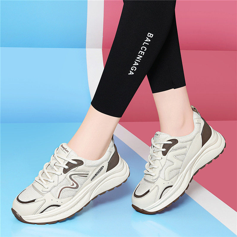 小白鞋女2025新款秋冬厚底增高旅游跑步运动休闲小白鞋软底不累脚