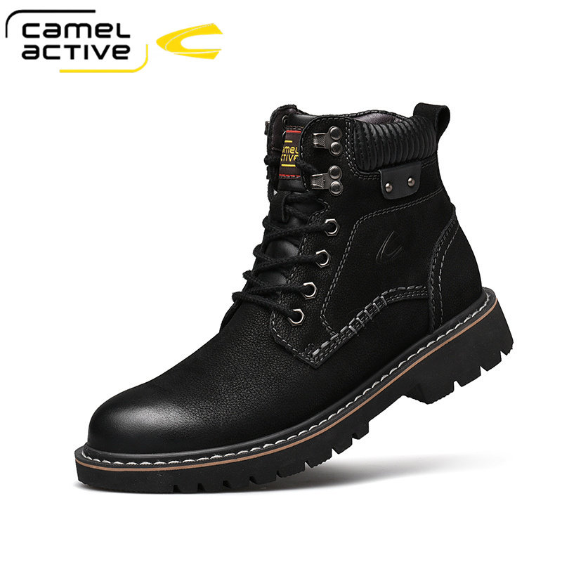 Camel Active/骆驼动感高帮工装鞋男秋冬棉靴加绒加厚保暖马丁靴