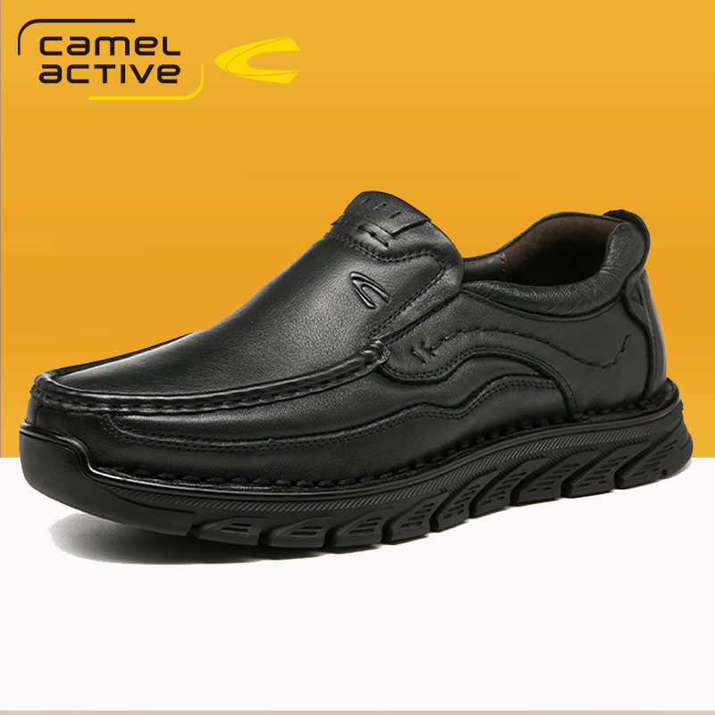 休闲皮鞋一脚蹬懒人鞋厚底