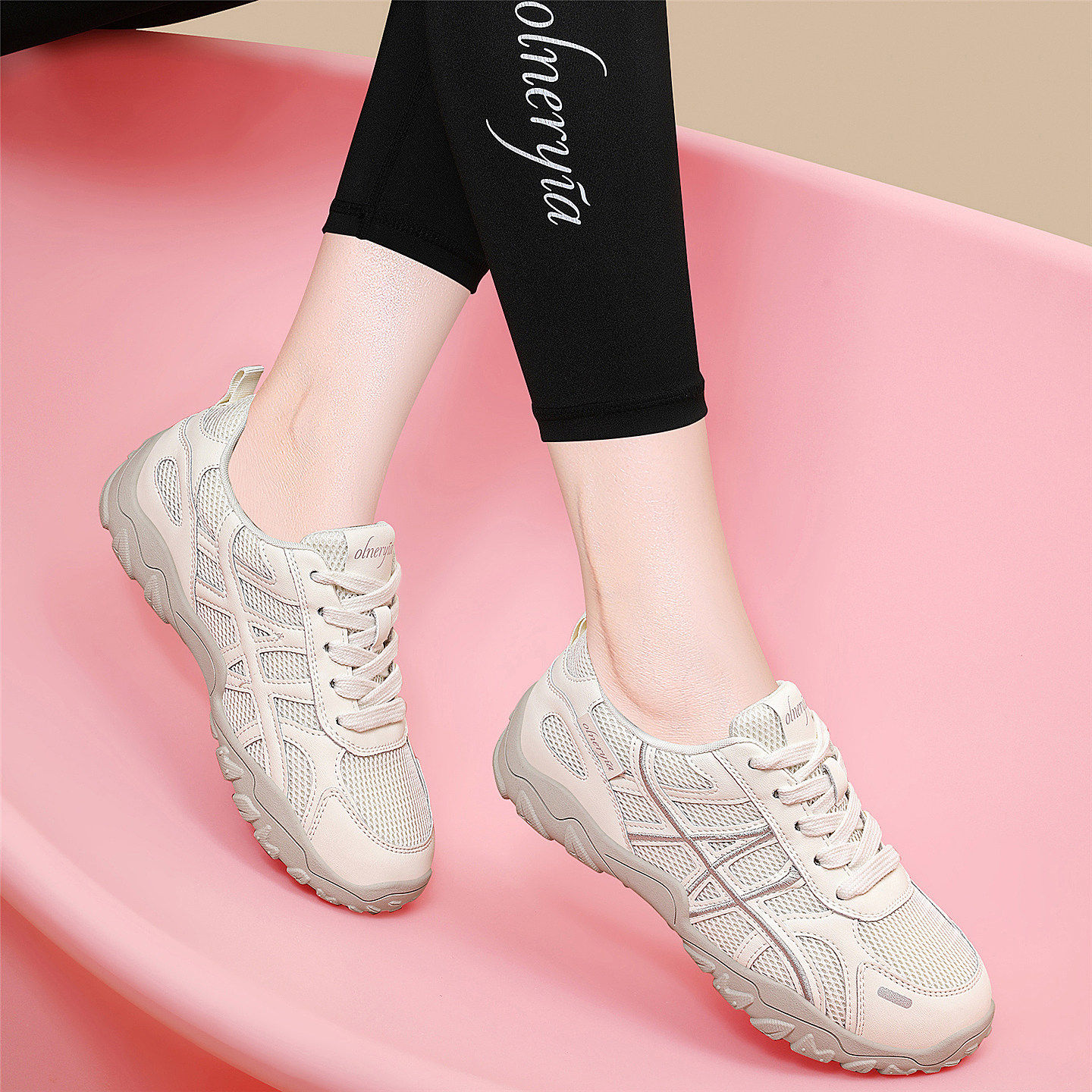 轻便厚底款网面德训鞋女2026春秋季新款百搭透气运动休闲阿甘板鞋,女鞋,网面鞋,淘宝优惠券,粉丝福利购,淘宝优惠卷