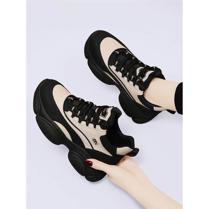 鞋子女2025新款爆款春秋季老爹鞋厚底旅游健身运动休闲妈妈鞋百搭