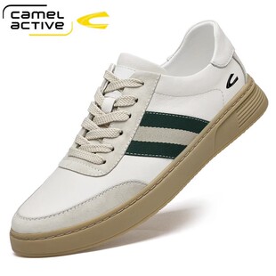德国骆驼动感男鞋春季板鞋透气潮鞋小白鞋薄款真皮男士休闲皮鞋男
