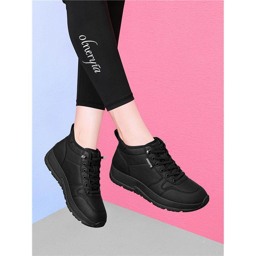 厚底高帮真皮棉鞋女2025秋冬新款加绒保暖短靴平底百搭软底休闲鞋,女鞋,棉鞋,淘宝优惠券,粉丝福利购,淘宝优惠卷