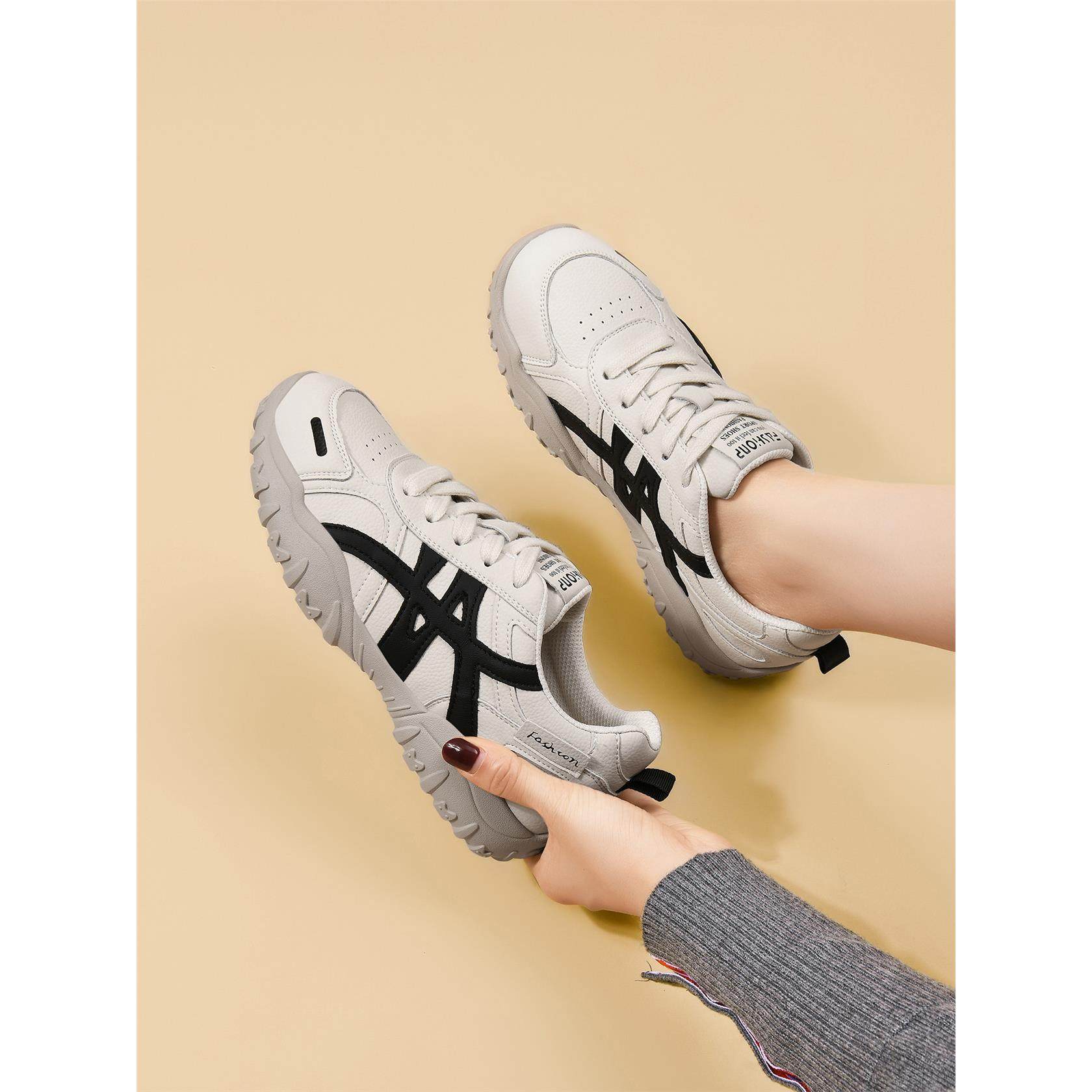 真皮德训鞋女平底运动鞋2026年春秋季软底轻便休闲小白鞋时尚百搭,女鞋,德训鞋,淘宝优惠券,粉丝福利购,淘宝优惠卷