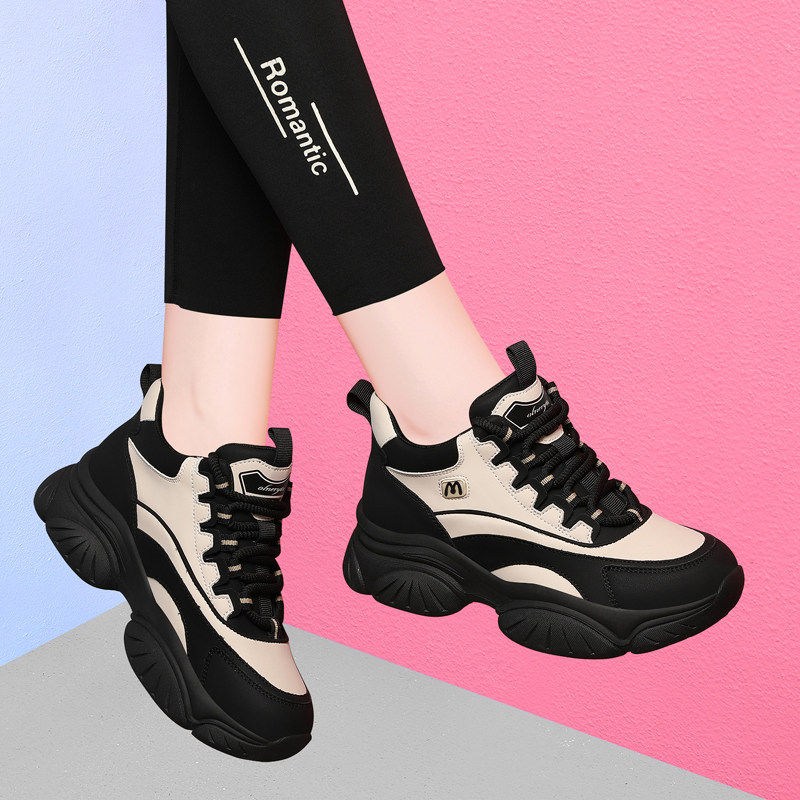 老爹鞋女2025新款冬季增高女鞋百搭爆款女款春秋厚底休闲运动鞋子
