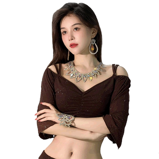 舞娘肚皮舞手链脚链手工烫钻手环表演出手脚饰东方舞套装项链配饰