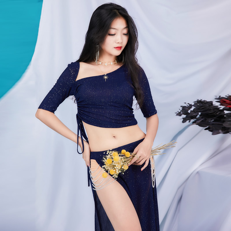 舞娘肚皮舞2025新款水晶专业遮肚