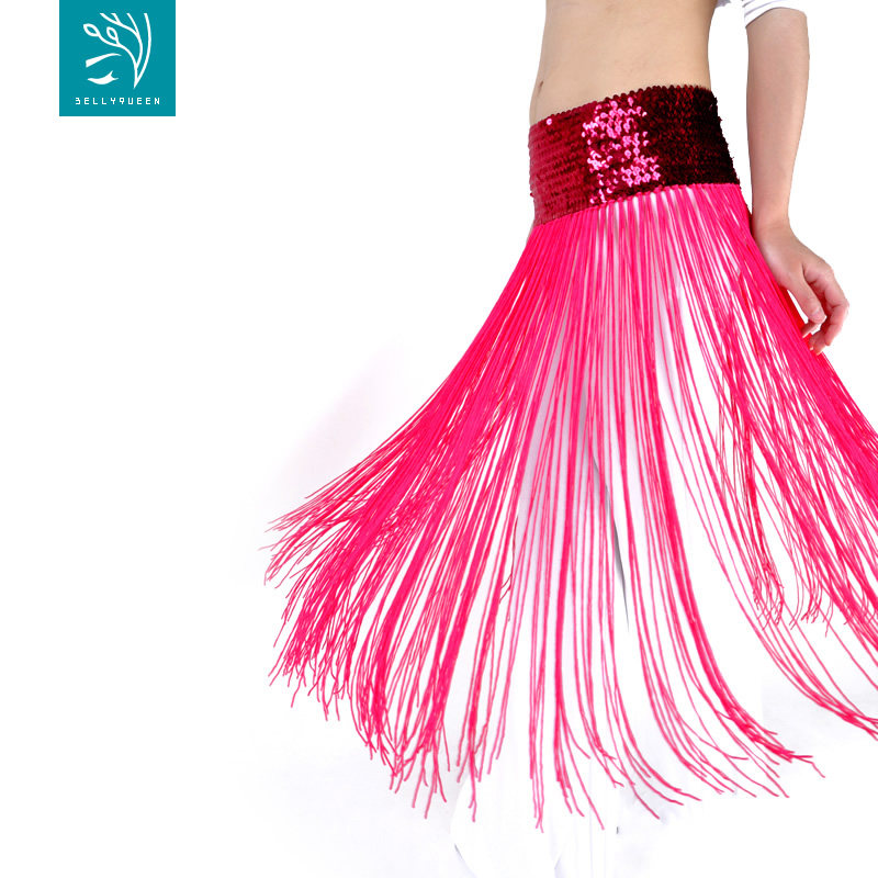 舞娘 包邮弹力亮片长流苏肚皮舞腰带腰链 腰 链 臀巾 腰封练习