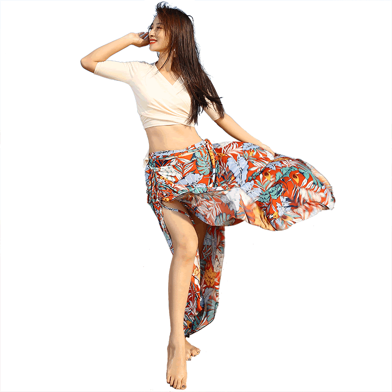 肚皮舞服装女初学者围裙秋冬季