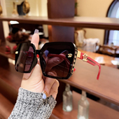 菲鹰鸟轻奢太阳镜经典 方框女士墨镜防紫外线偏光镜遮阳大脸显瘦