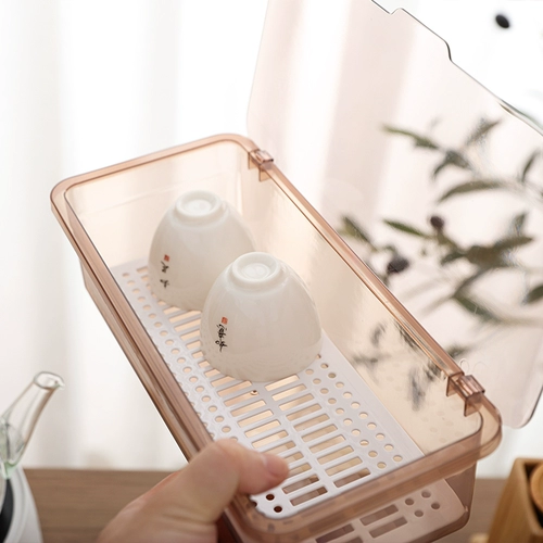 Чайный сервиз, настольная пылезащитная коробка для хранения, чайная чашка, чай, заварочный чайник