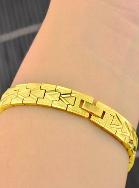 黄金24k手链沙金镀金久不掉色