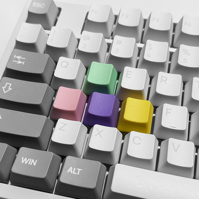 PBT彩色OEM高度机械键盘键帽MX轴无刻R3 R2 R1 WASD彩色方向键
